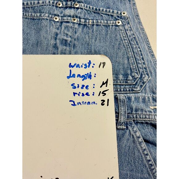VTG Calvin Klein overall jeans denim light blue 100% cotton wash casual women M - Picture 7 of 7